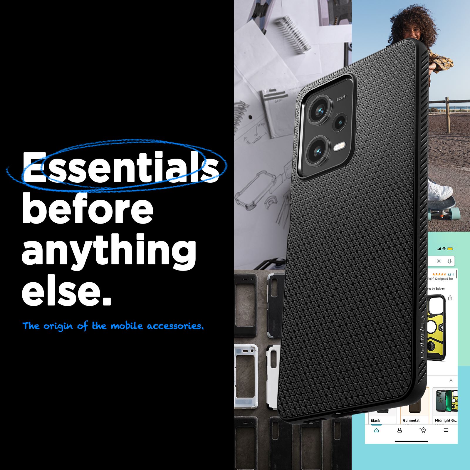 Spigen Liquid Air, black - Xiaomi Redmi Note 12 Pro 5G/POCO X5 Pro 5G (12)