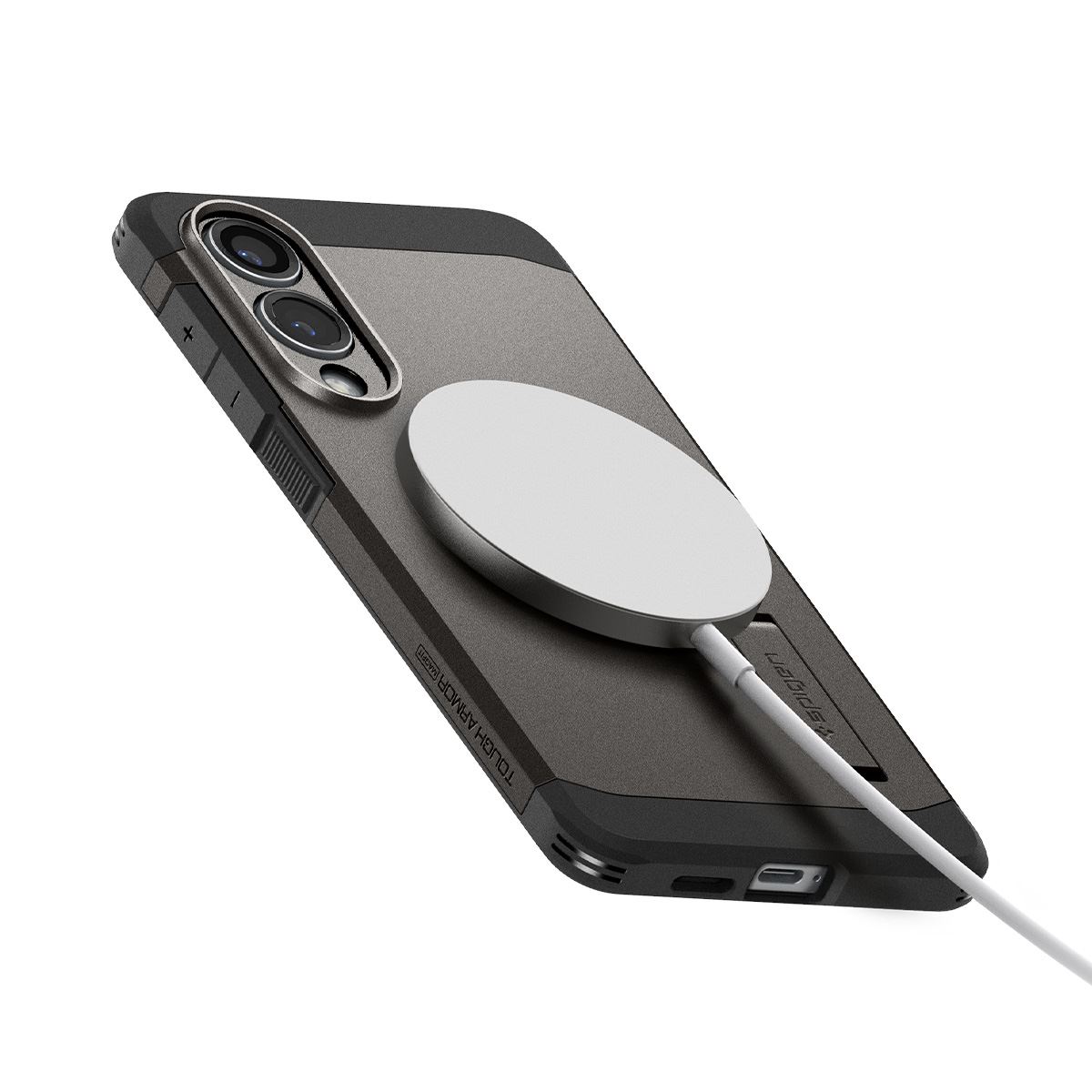 Spigen Tough Armor MagSafe, gunmetal - Samsung Galaxy S25 Edge (6)
