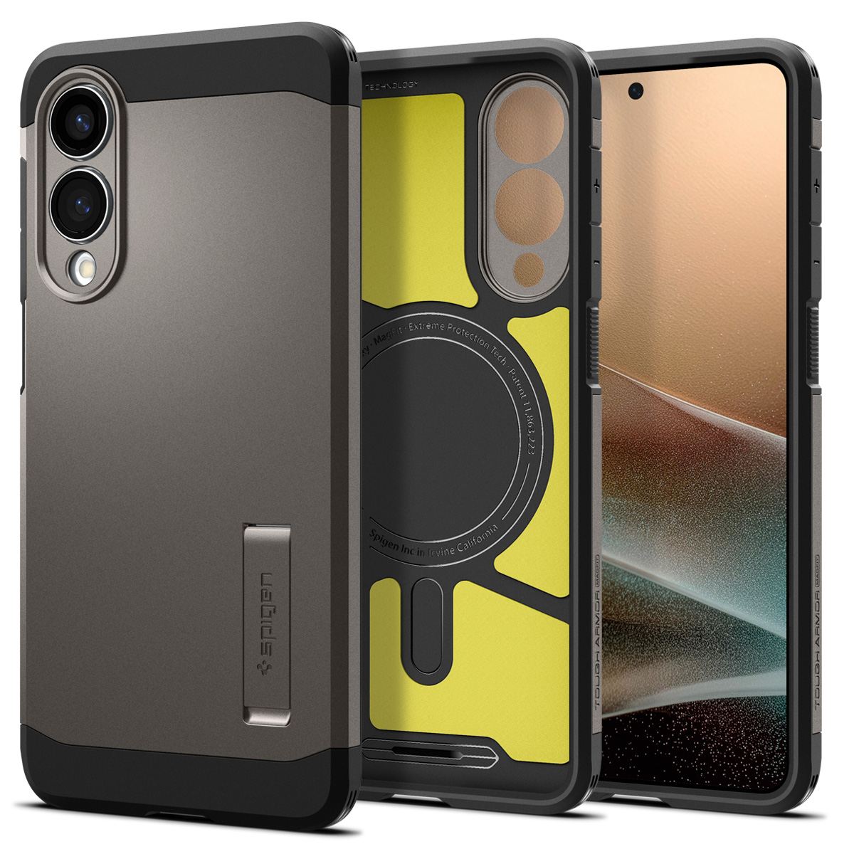 Spigen Tough Armor MagSafe, gunmetal - Samsung Galaxy S25 Edge