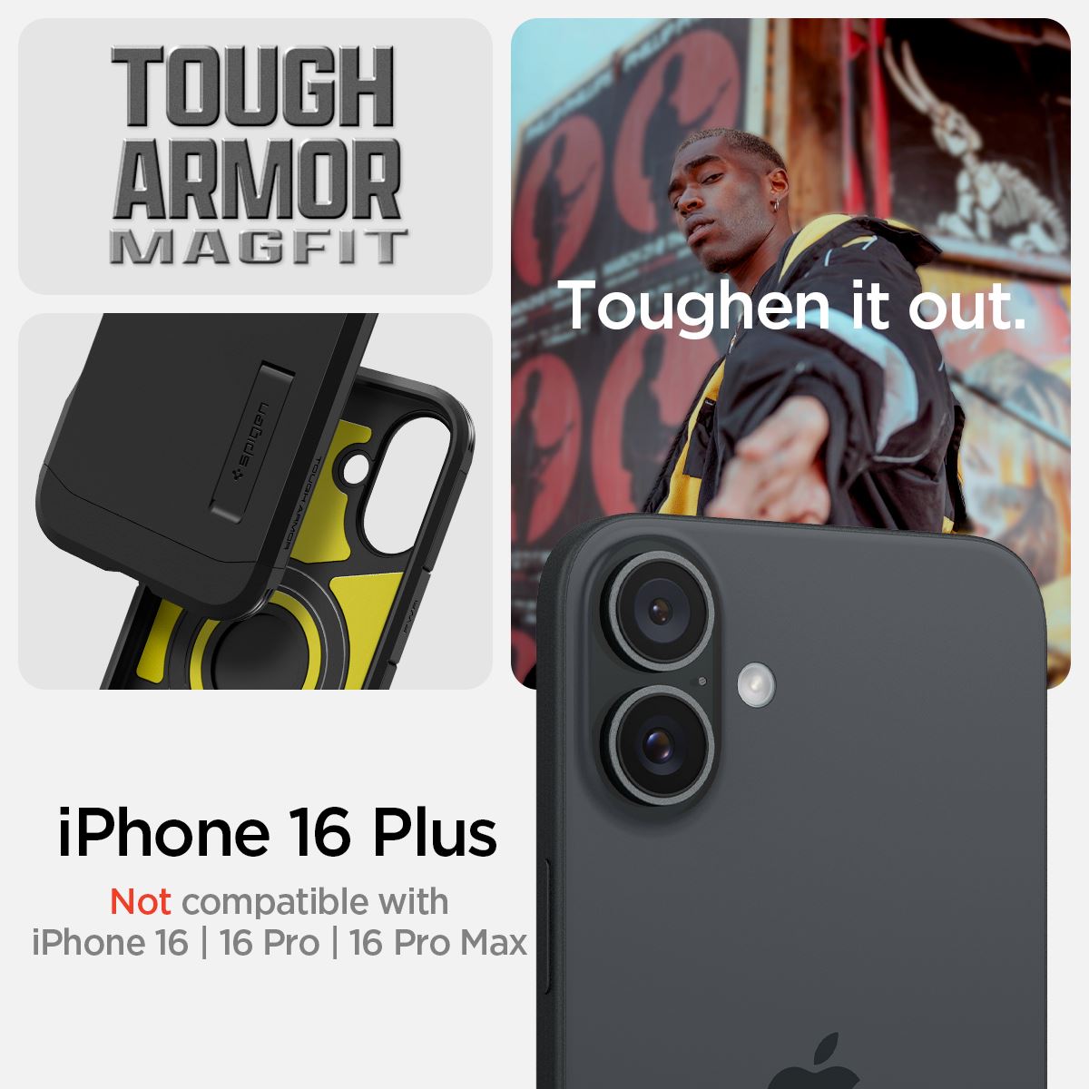 Spigen Tough Armor MagSafe, black - iPhone 16 Plus (11)