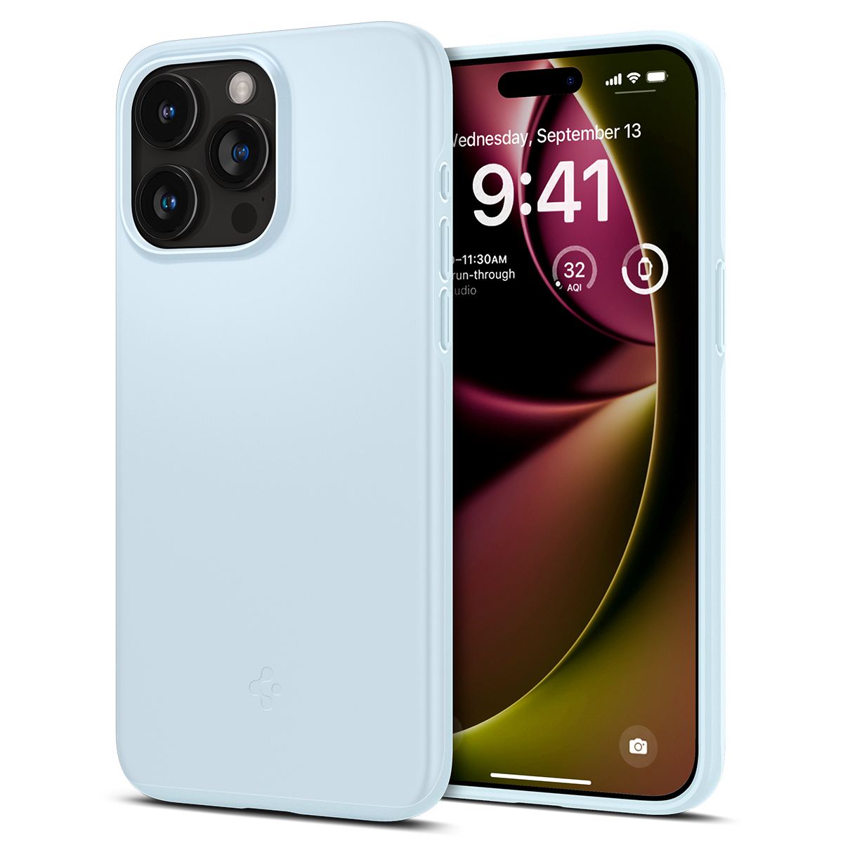 Spigen Thin Fit, mute blue - iPhone 15 Pro (1)