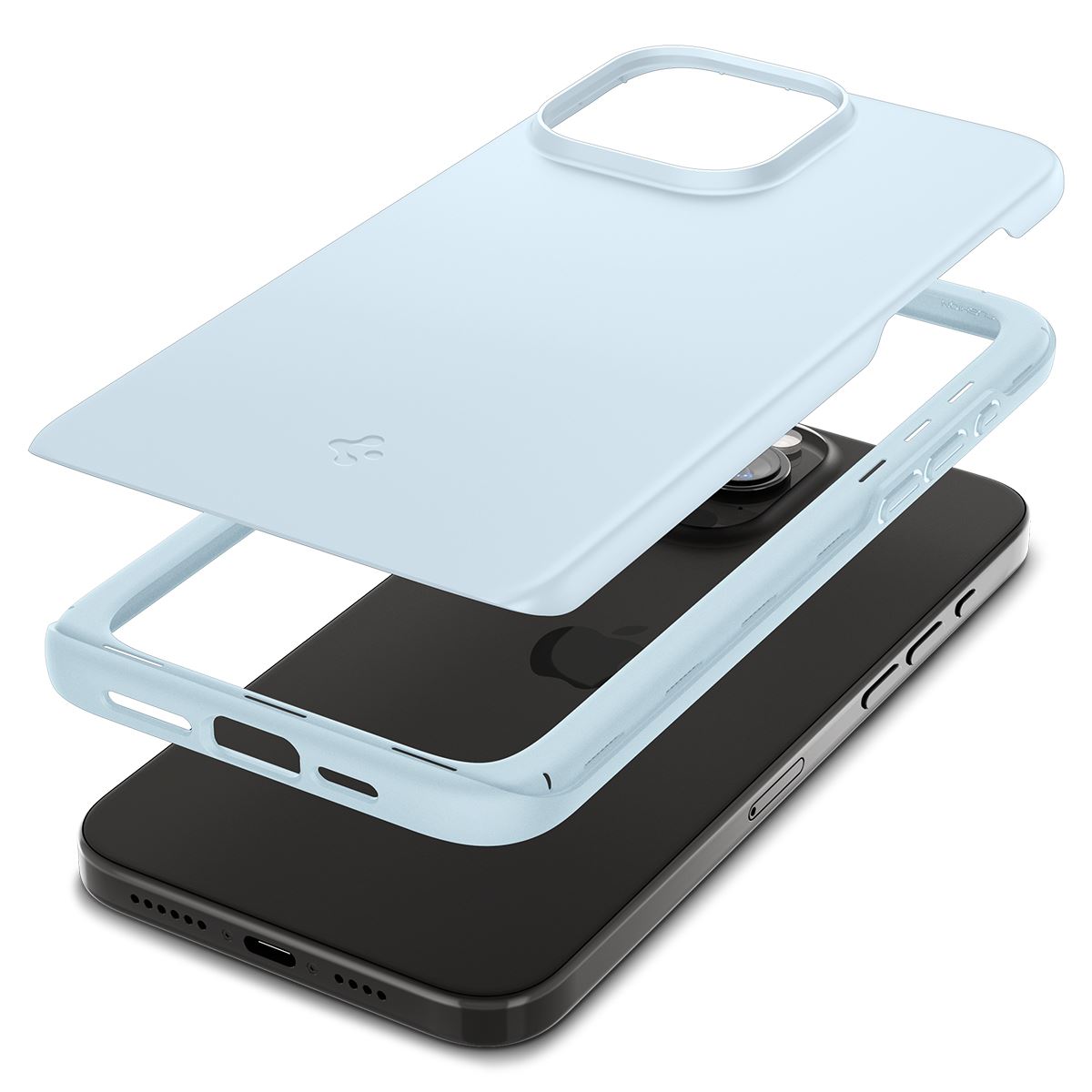 Spigen Thin Fit, mute blue - iPhone 15 Pro (10)