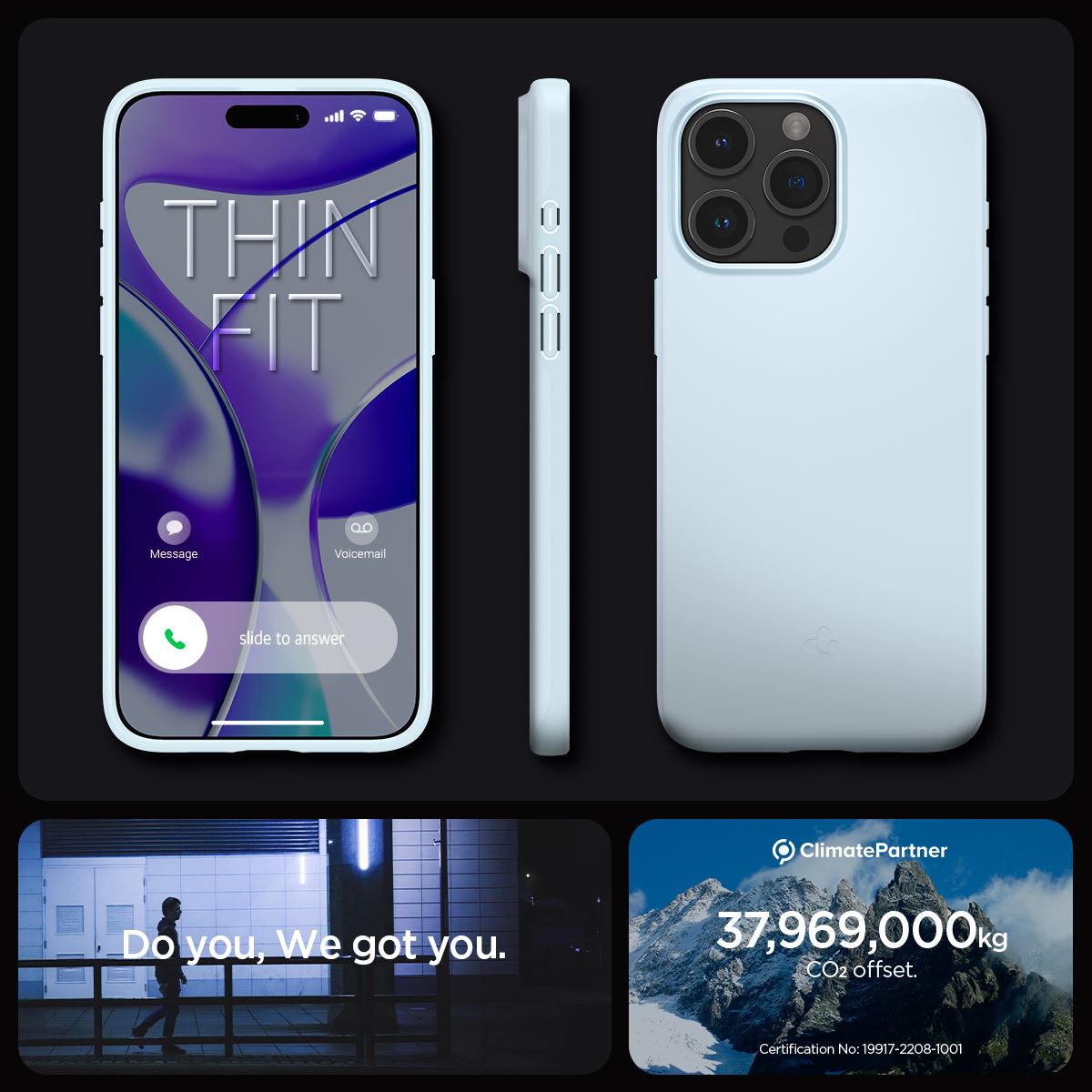 Spigen Thin Fit, mute blue - iPhone 15 Pro (17)