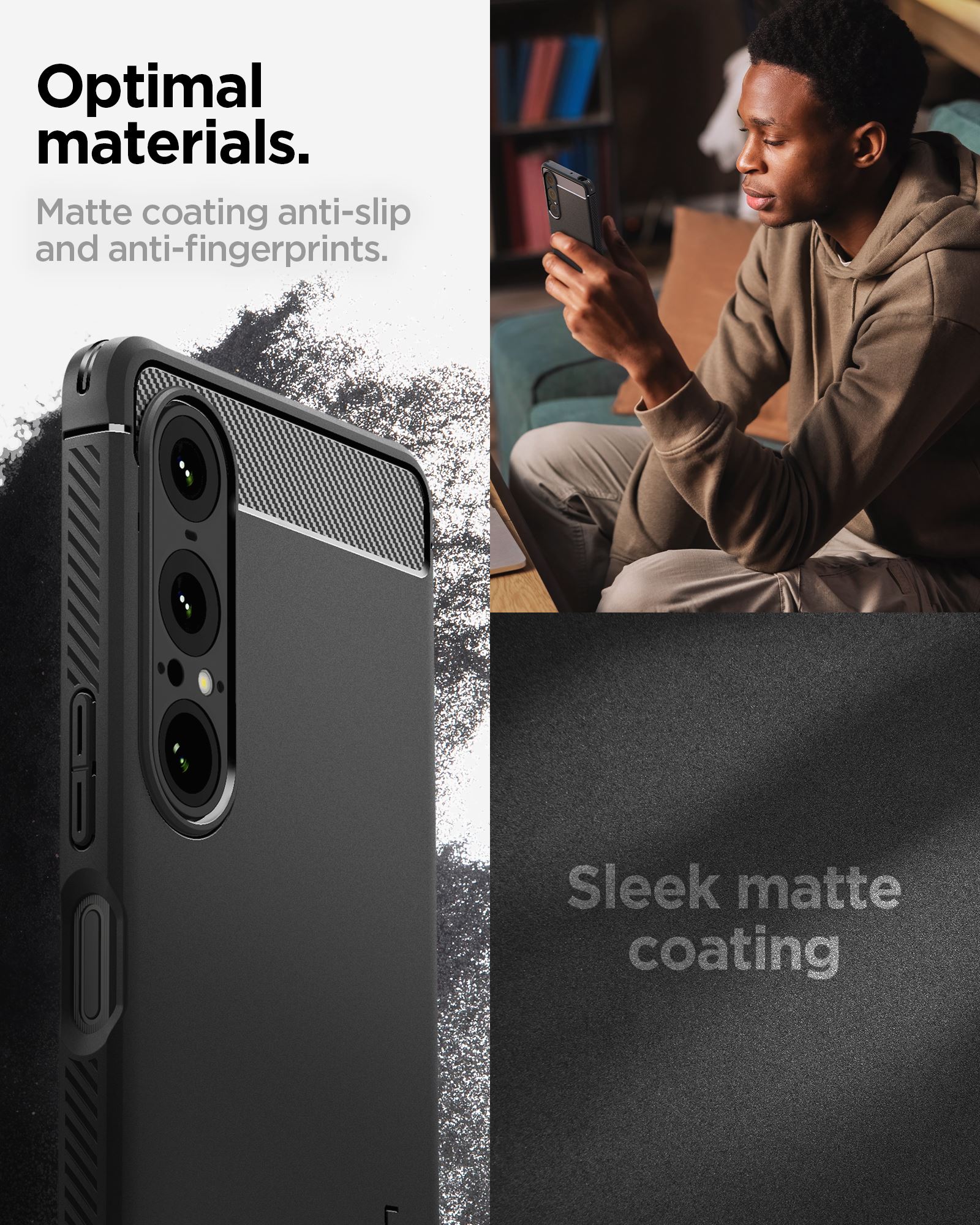 Spigen Rugged Armor, matte black - Sony Xperia 1 VII (10)