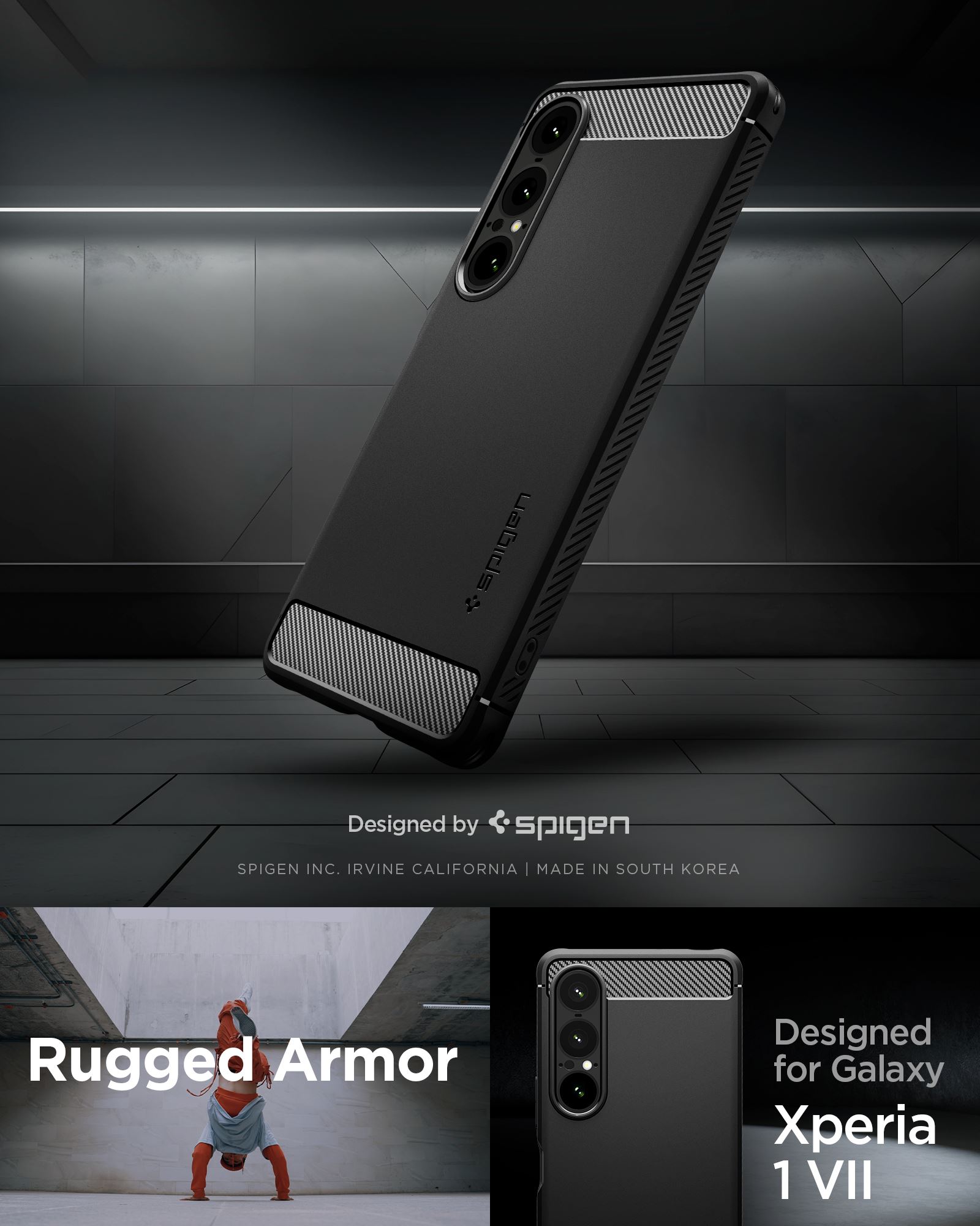 Spigen Rugged Armor, matte black - Sony Xperia 1 VII (6)