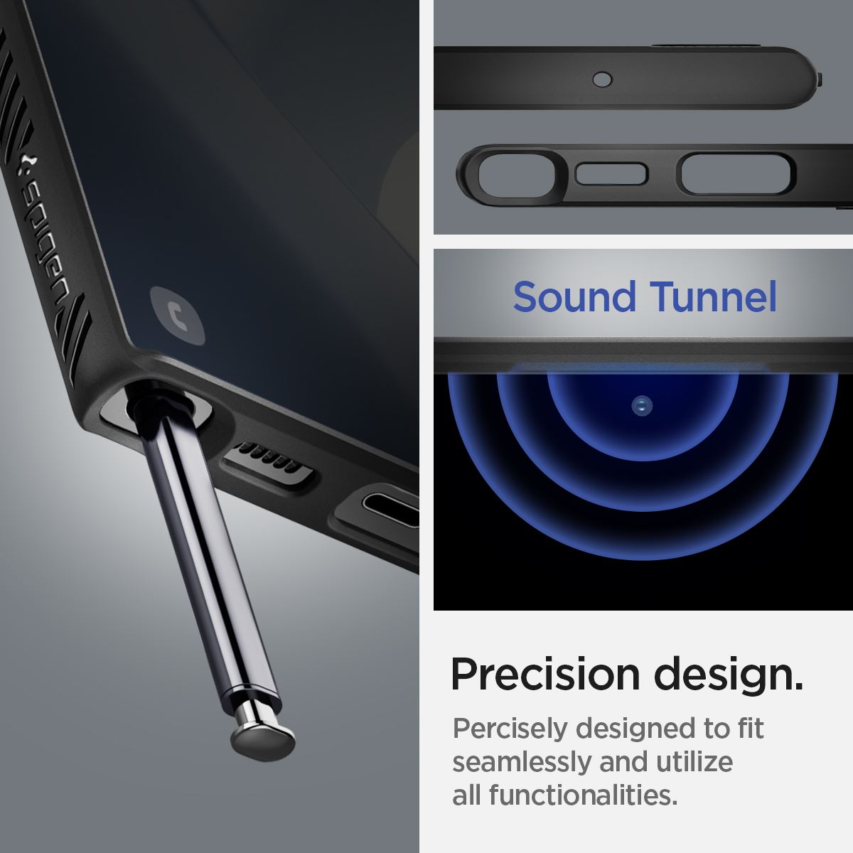 Spigen Liquid Air, matte black - Samsung Galaxy S22 Ultra (13)