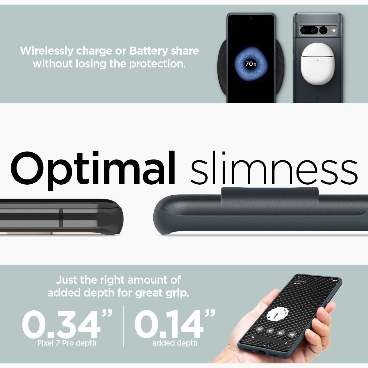 Spigen Thin Fit, metal slate - Google Pixel 7 Pro (15)