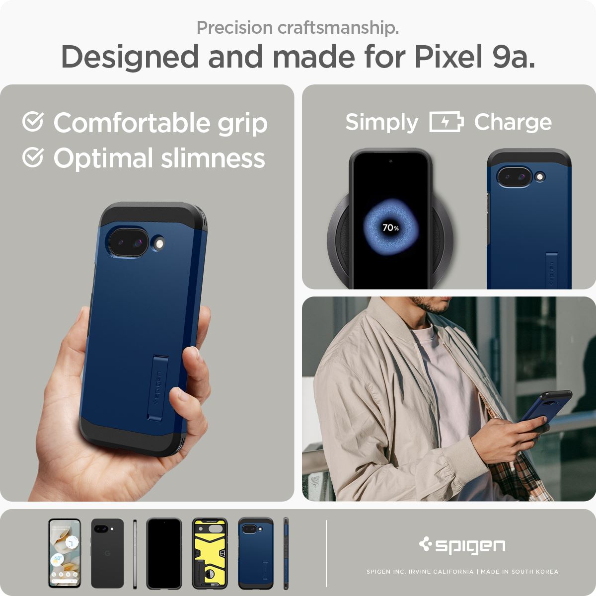 Spigen Tough Armor MagSafe navy blue - Google Pixel 9a (16)