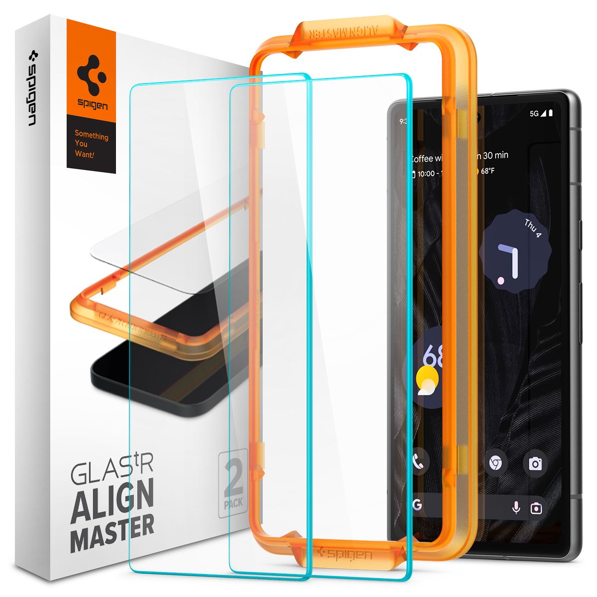 Spigen Glass Align Master Clear 2 Pack - Google Pixel 7a (1)