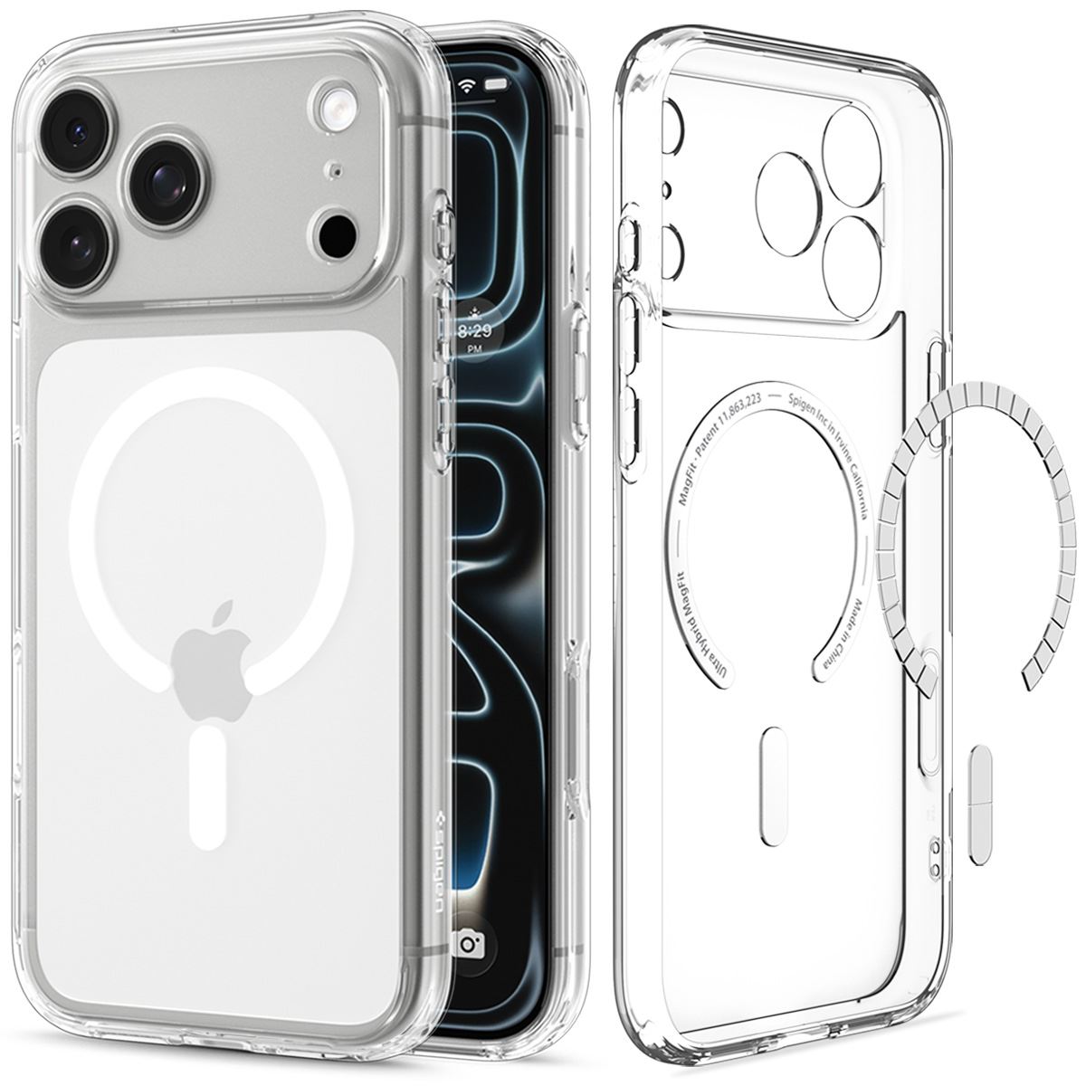 Spigen Ultra Hybrid MagSafe, clear white - iPhone 18 Pro Max/17 Pro Max