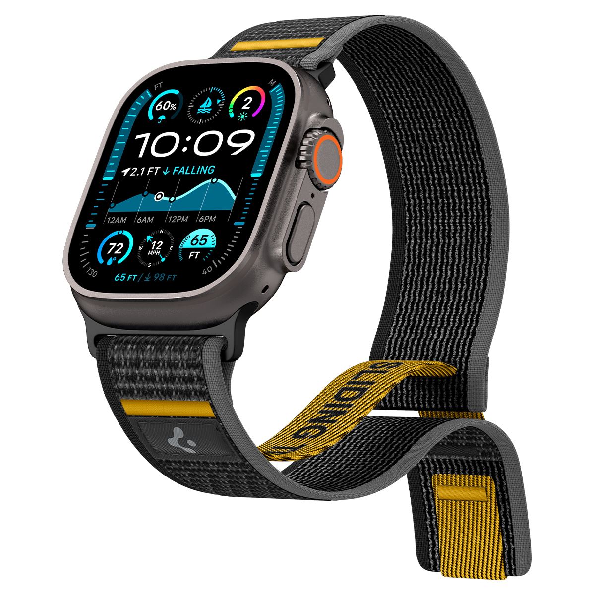 Spigen Athlex Air Active Band, black - Apple Watch 49mm/46mm/45mm/44mm (10)