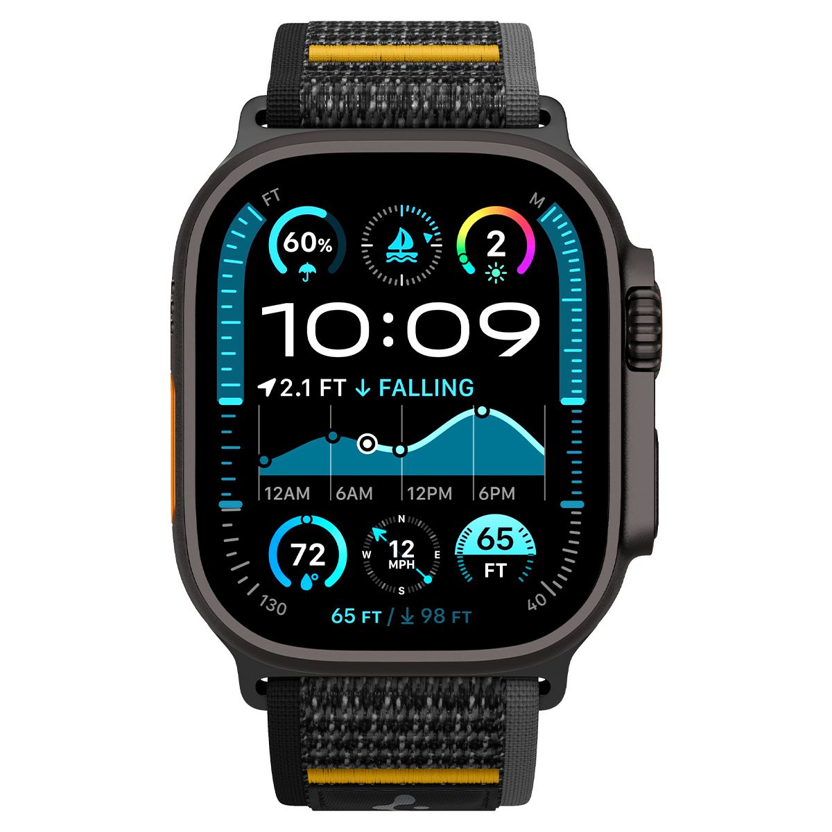 Spigen Athlex Air Active Band, black - Apple Watch 49mm/46mm/45mm/44mm (2)