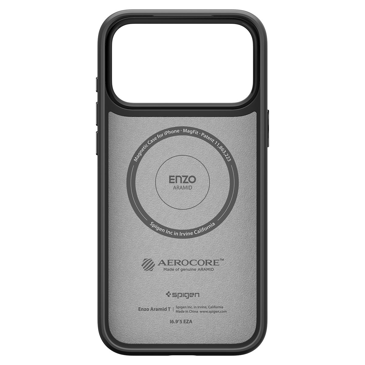 Spigen Enzo Aramid T, black - iPhone 17 Pro Max (4)
