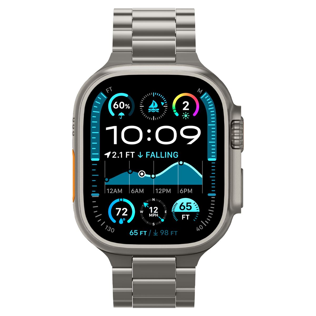 Spigen Modern Fit Titanium, natural titanium - Apple Watch 49mm/46mm/45mm/44mm (2)