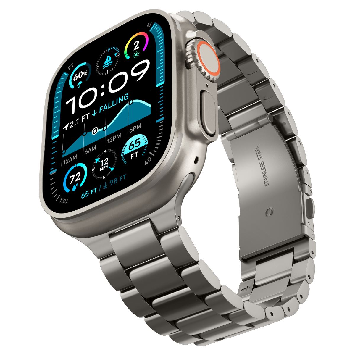 Spigen Modern Fit Titanium, natural titanium - Apple Watch 49mm/46mm/45mm/44mm (8)
