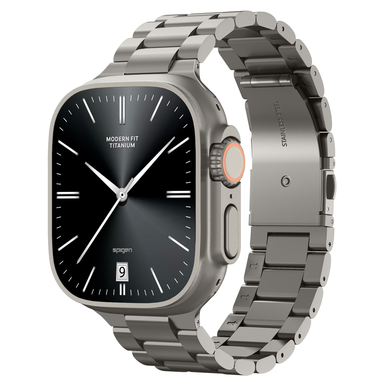 Spigen Modern Fit Titanium, natural titanium - Apple Watch 49mm/46mm/45mm/44mm