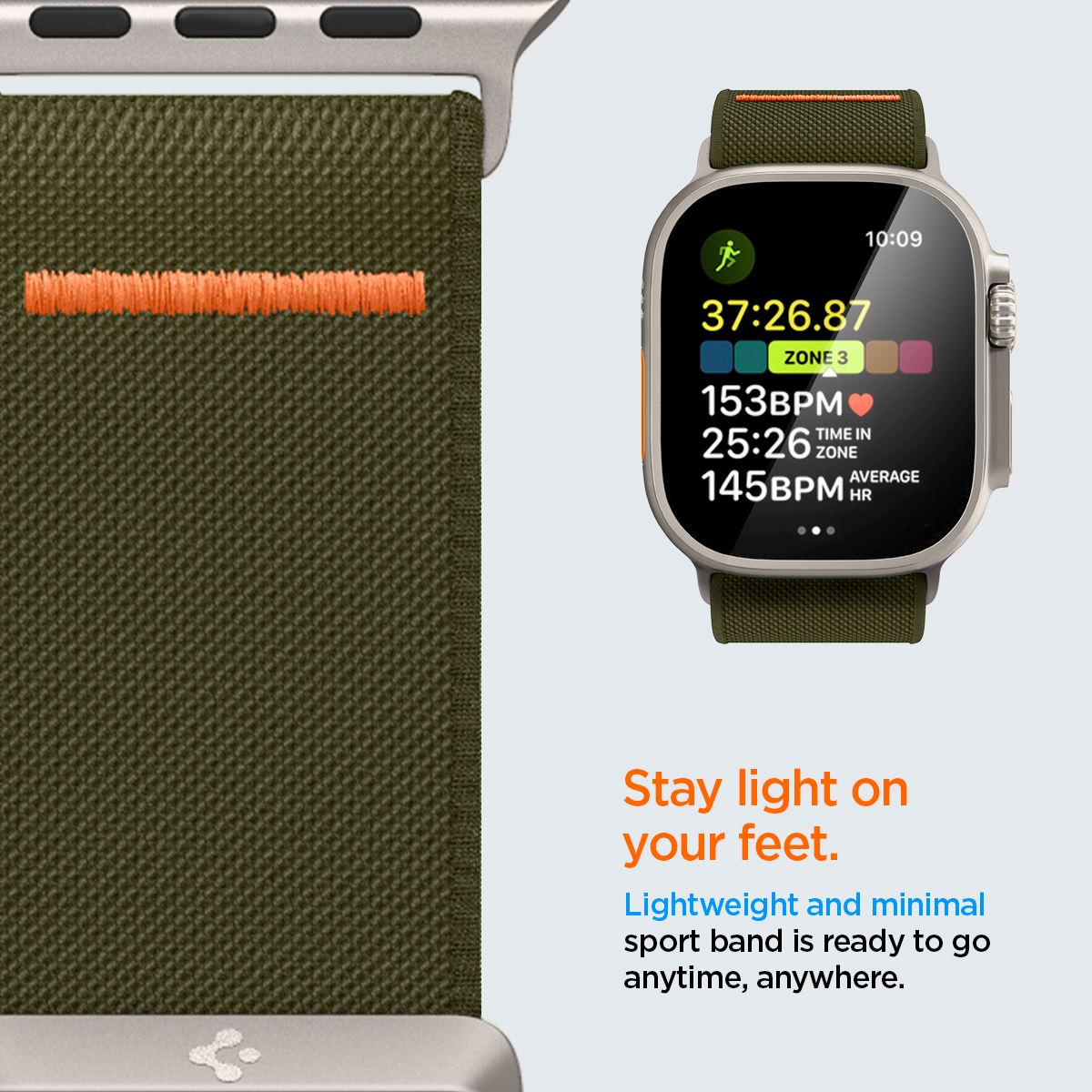 Spigen Lite Fit Ultra, khaki - Apple Watch 49mm/46mm/45mm/44mm/42mm (13)