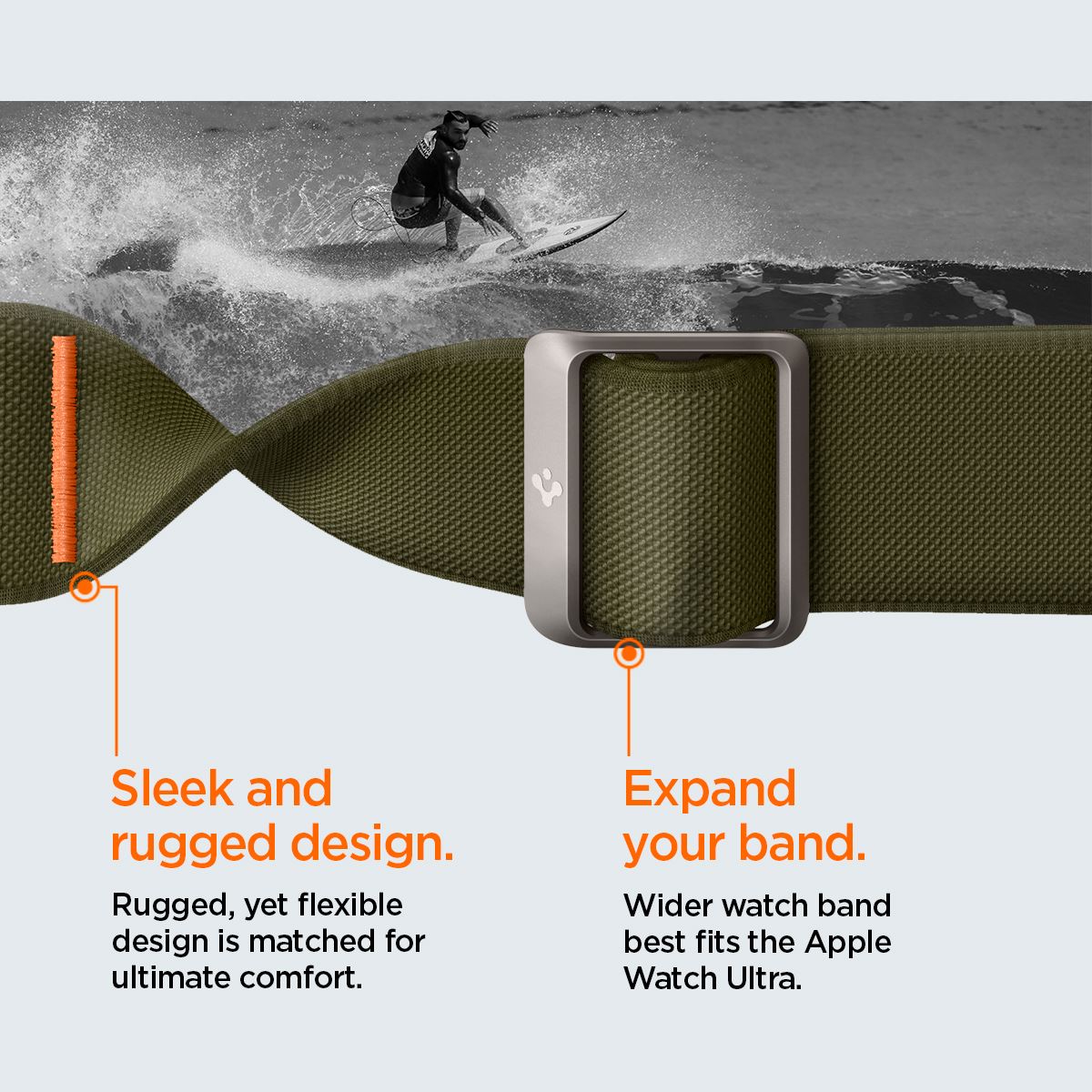 Spigen Lite Fit Ultra, khaki - Apple Watch 49mm/46mm/45mm/44mm/42mm (16)