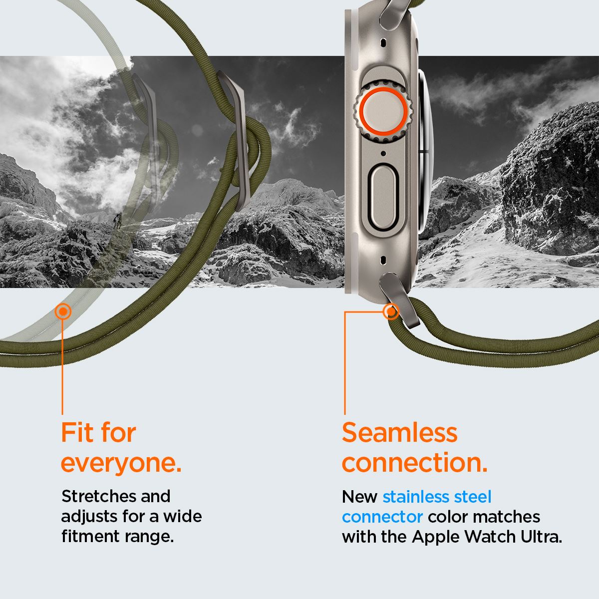 Spigen Lite Fit Ultra, khaki - Apple Watch 49mm/46mm/45mm/44mm/42mm (17)