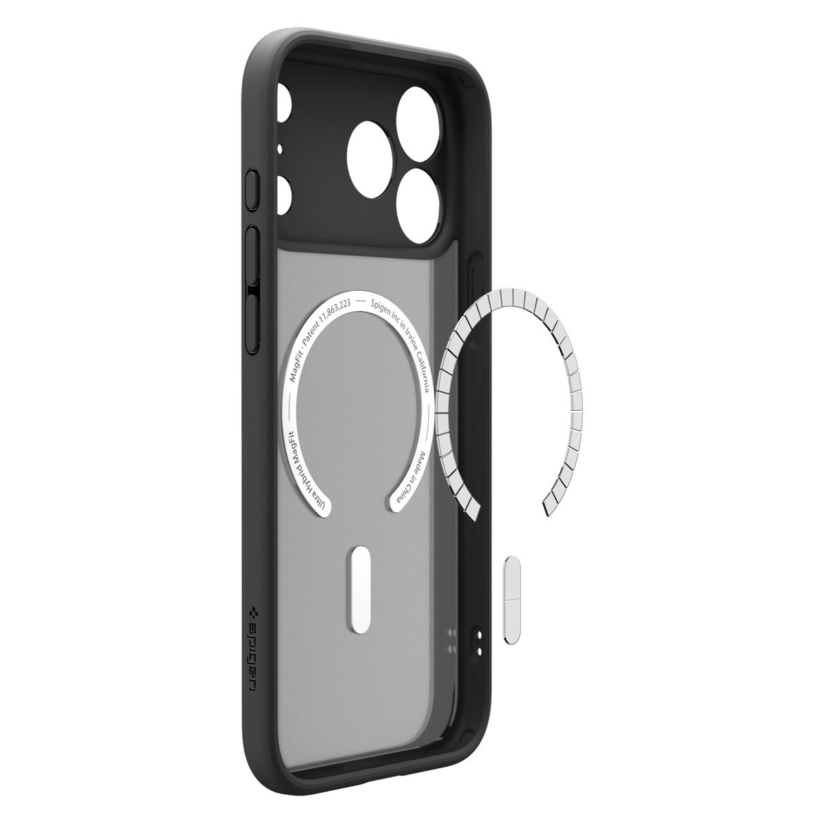 Spigen Ultra Hybrid MagSafe, frost black orange - iPhone 18 Pro/17 Pro (11)