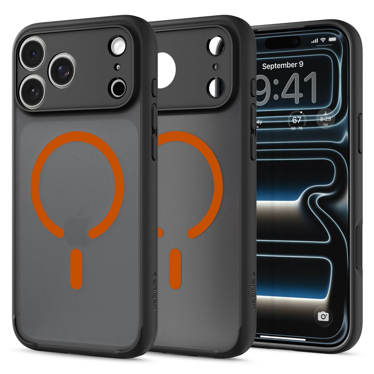 Spigen Ultra Hybrid MagSafe, frost black orange - iPhone 18 Pro/17 Pro (2)