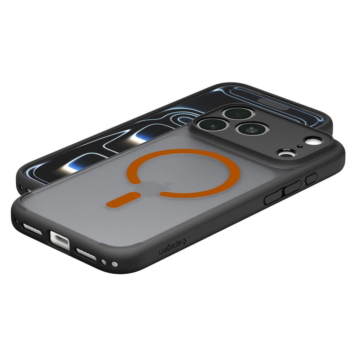 Spigen Ultra Hybrid MagSafe, frost black orange - iPhone 18 Pro/17 Pro (8)