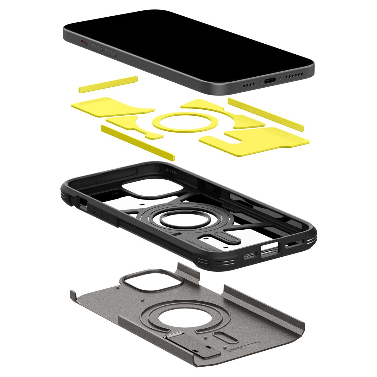 Spigen Tough Armor MagSafe, gunmetal - iPhone 15 (8)
