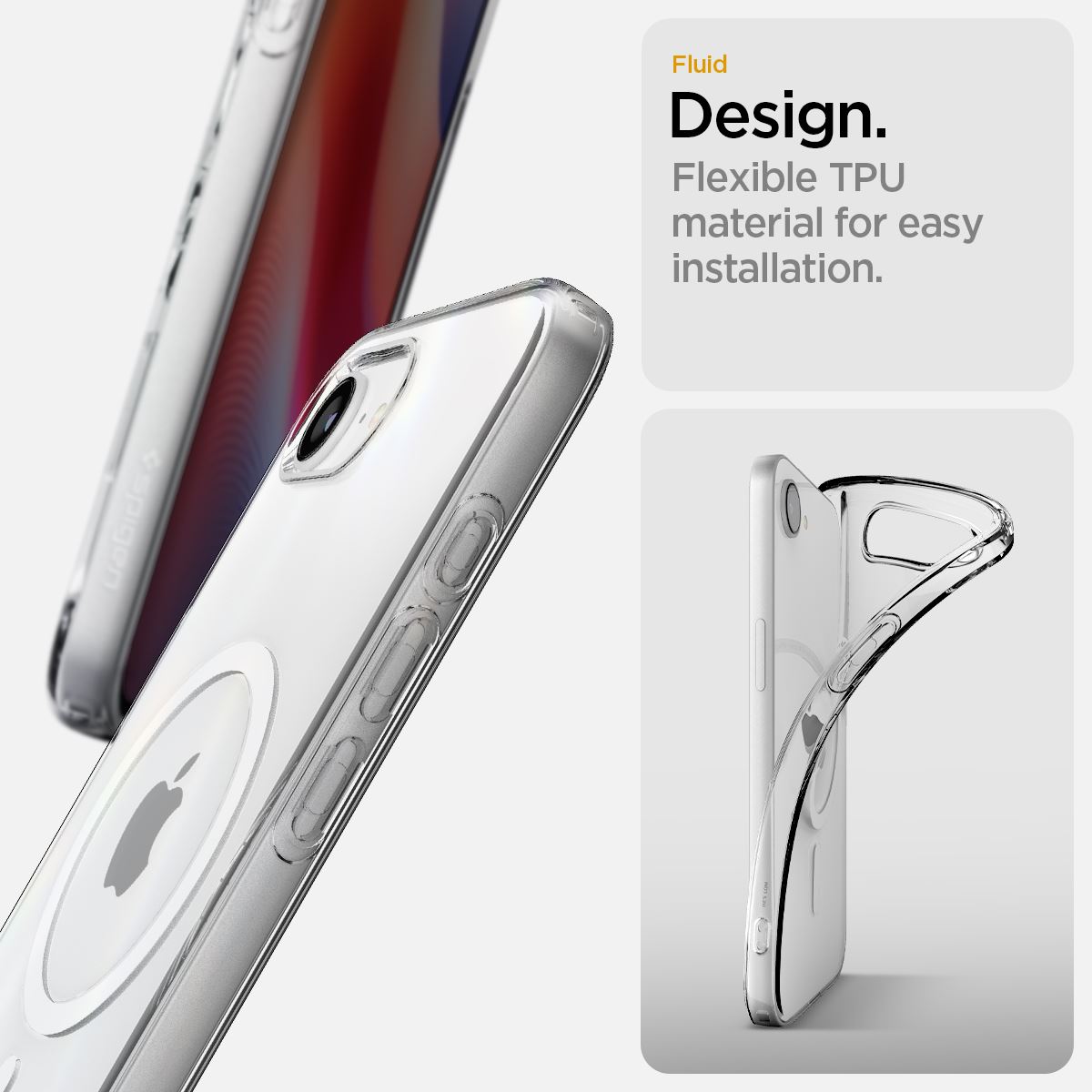 Spigen Crystal Flex MagSafe, clear white - iPhone 16e (12)