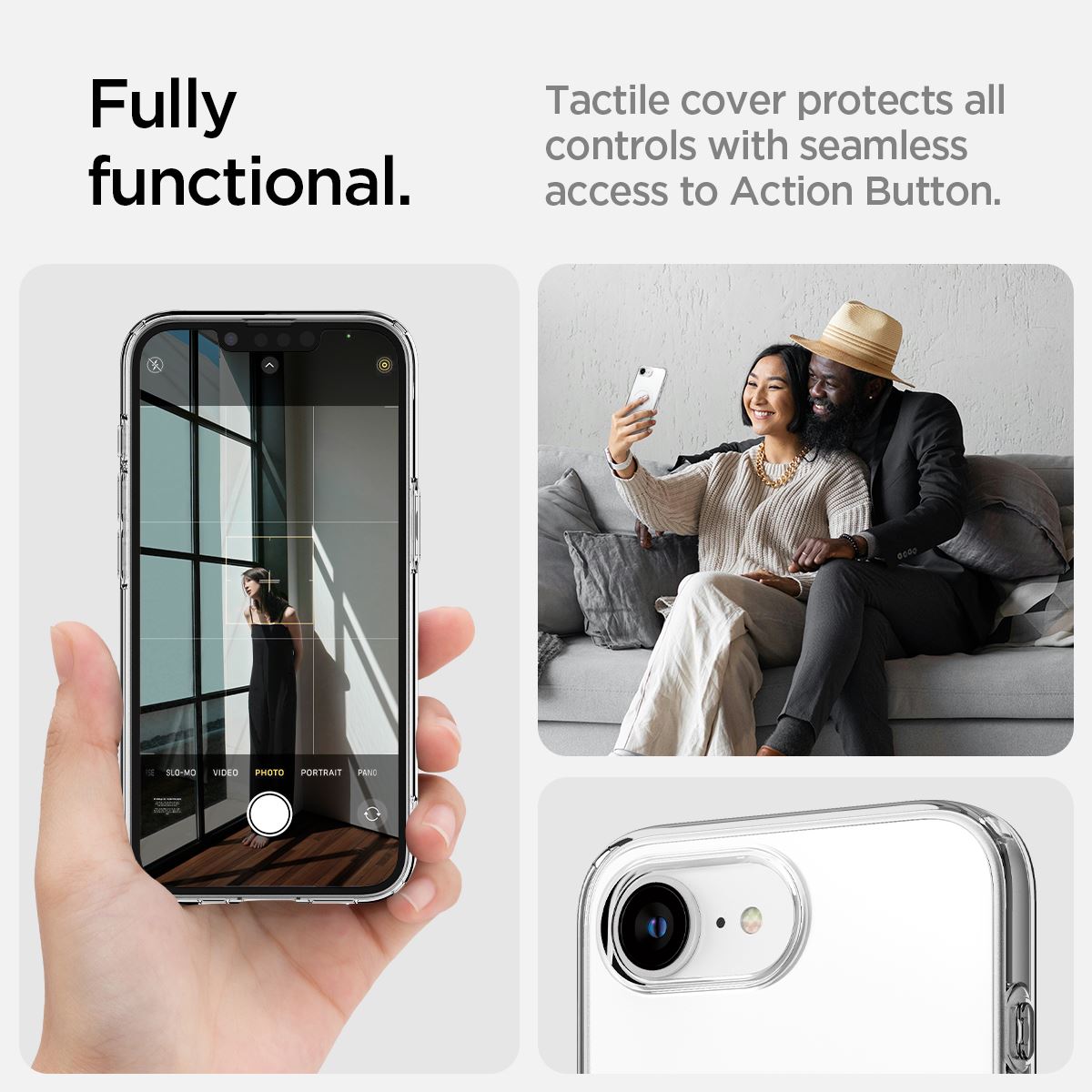 Spigen Crystal Flex MagSafe, clear white - iPhone 16e (14)