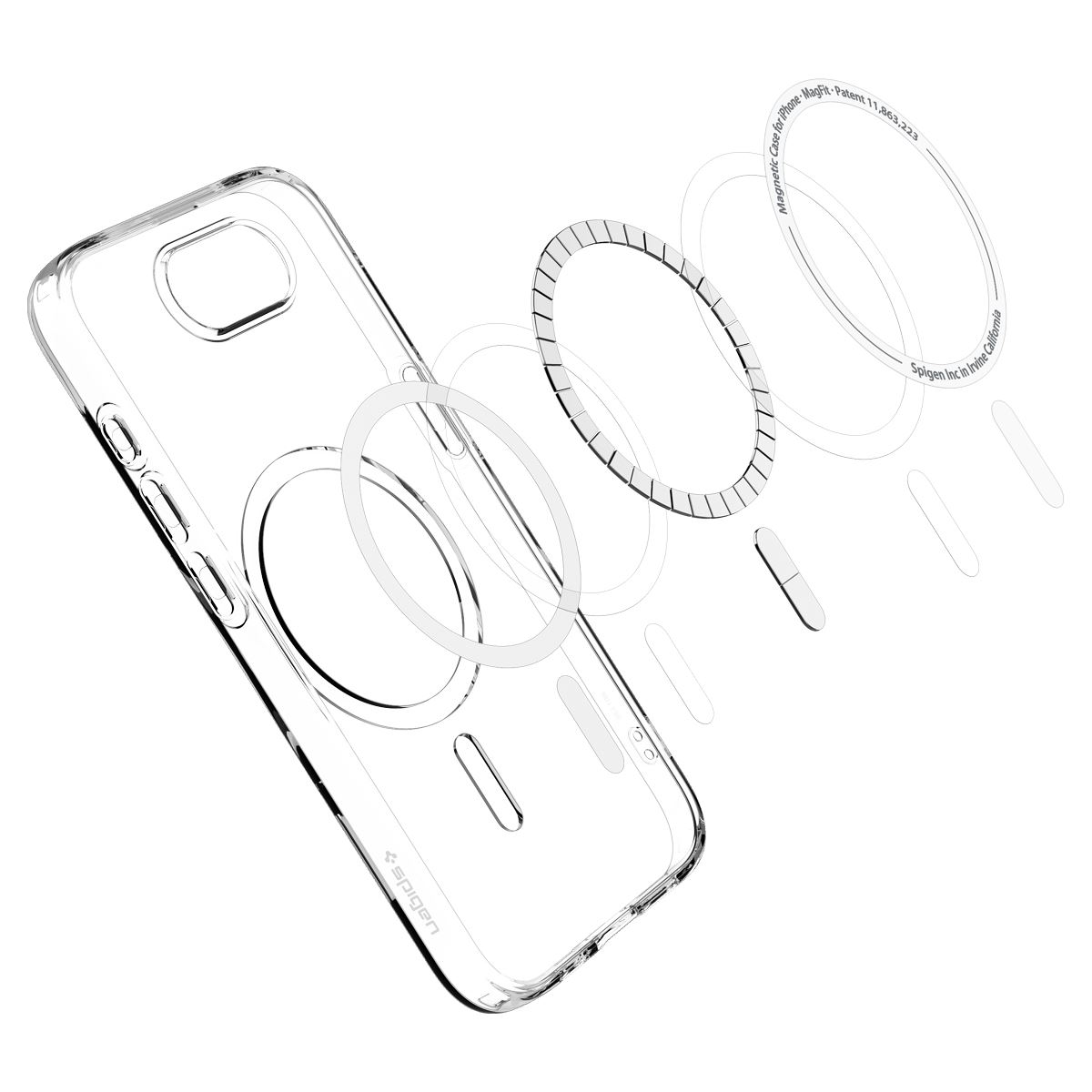 Spigen Crystal Flex MagSafe, clear white - iPhone 16e (6)