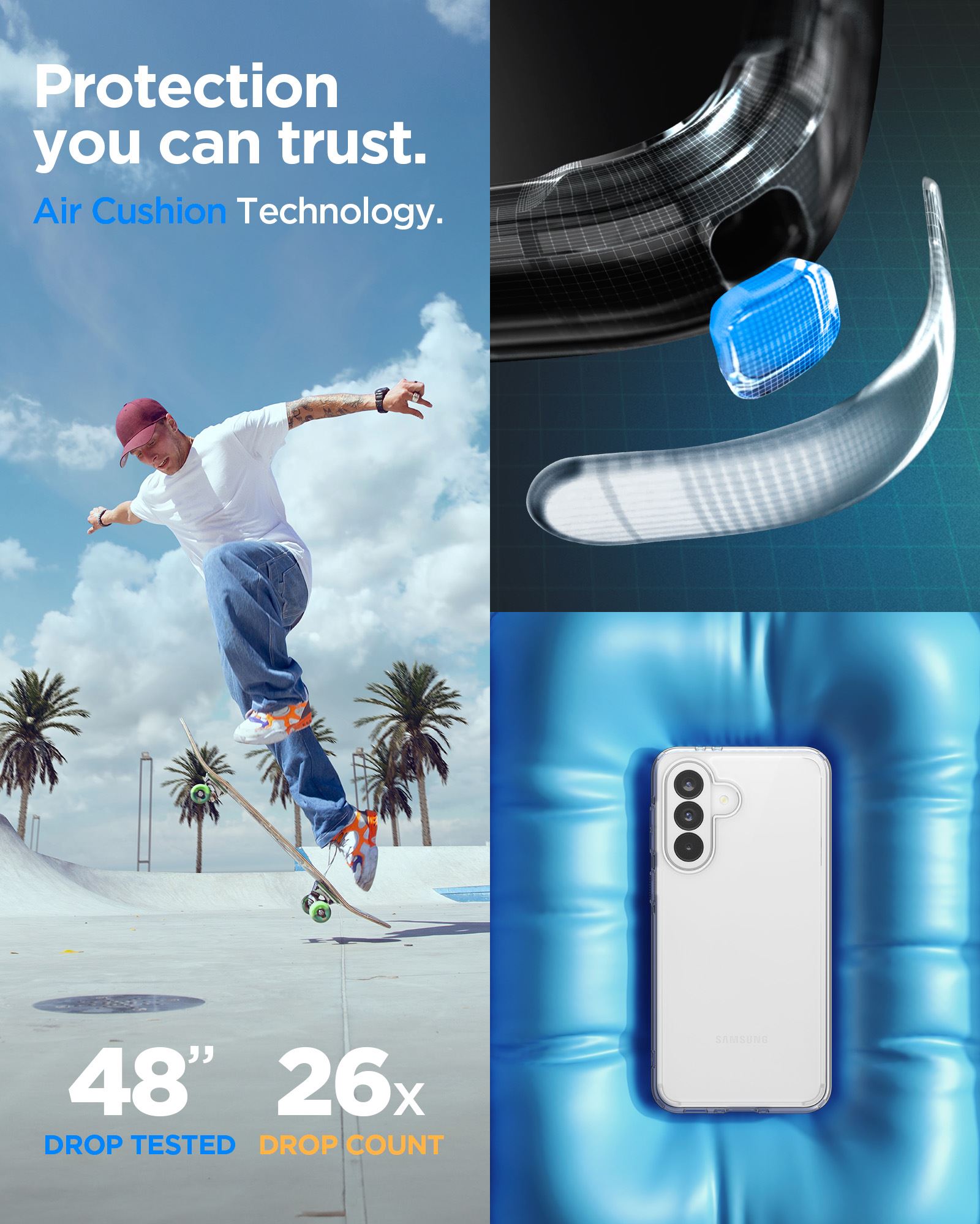 Spigen Ultra Hybrid, crystal clear - Samsung Galaxy A37 5G (11)