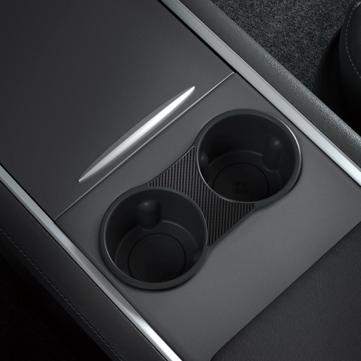 Spigen Tesla Center Console Cup Holder Insert (2021/2022), black - Model Y/3 (6)