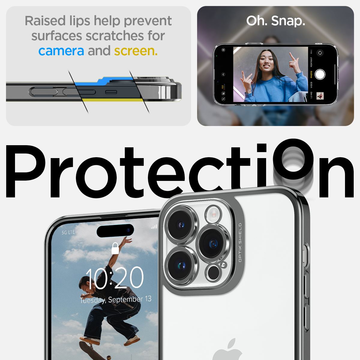 Spigen Optik Crystal, chrome gray - iPhone 14 Pro Max (12)