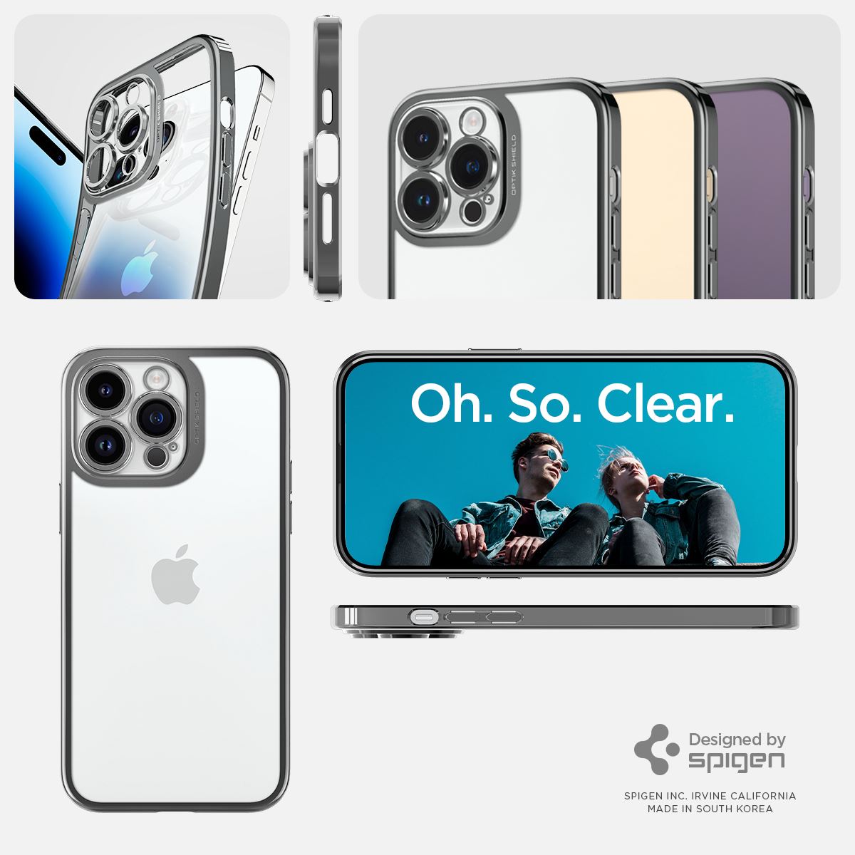 Spigen Optik Crystal, chrome gray - iPhone 14 Pro Max (14)