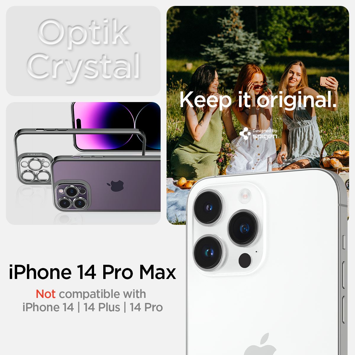 Spigen Optik Crystal, chrome gray - iPhone 14 Pro Max (9)