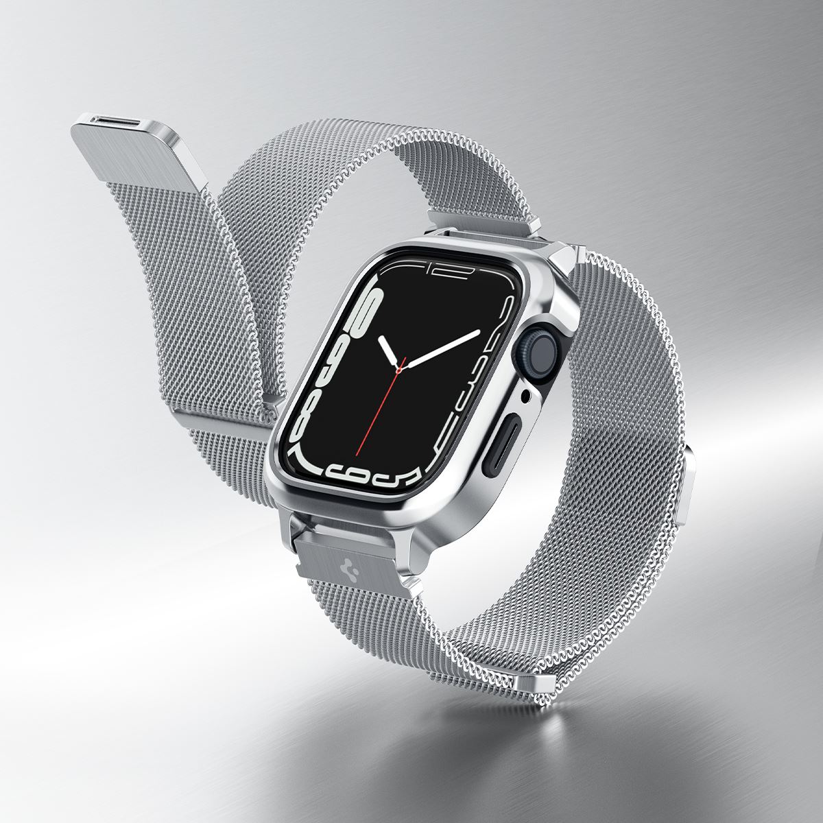 Spigen Metal Fit Pro, silver - Apple Watch 9/8/7 45mm (12)