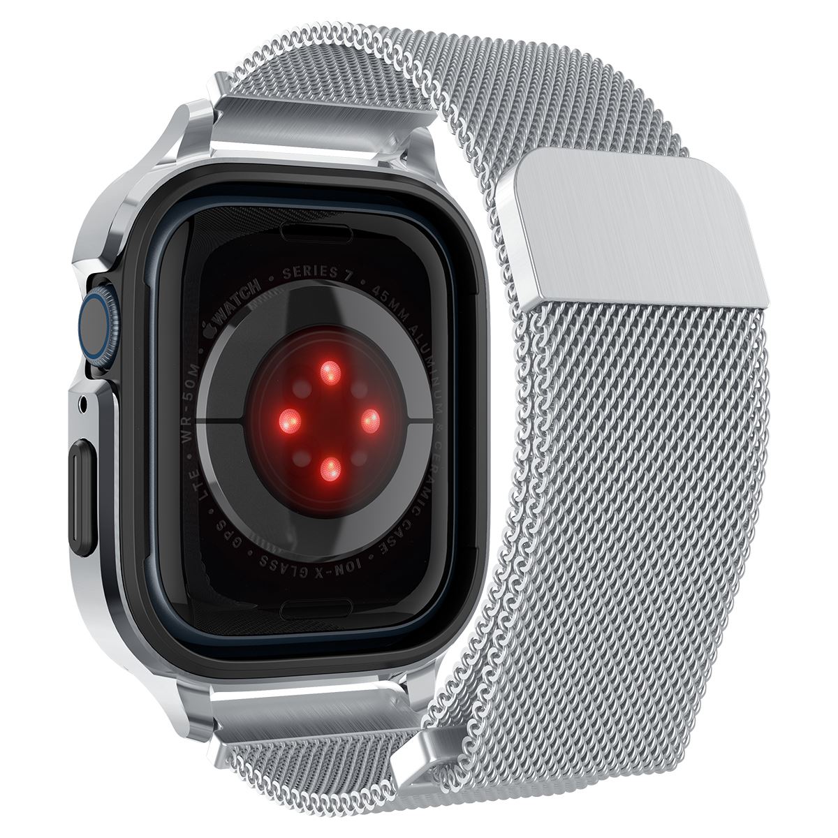 Spigen Metal Fit Pro, silver - Apple Watch 9/8/7 45mm (7)