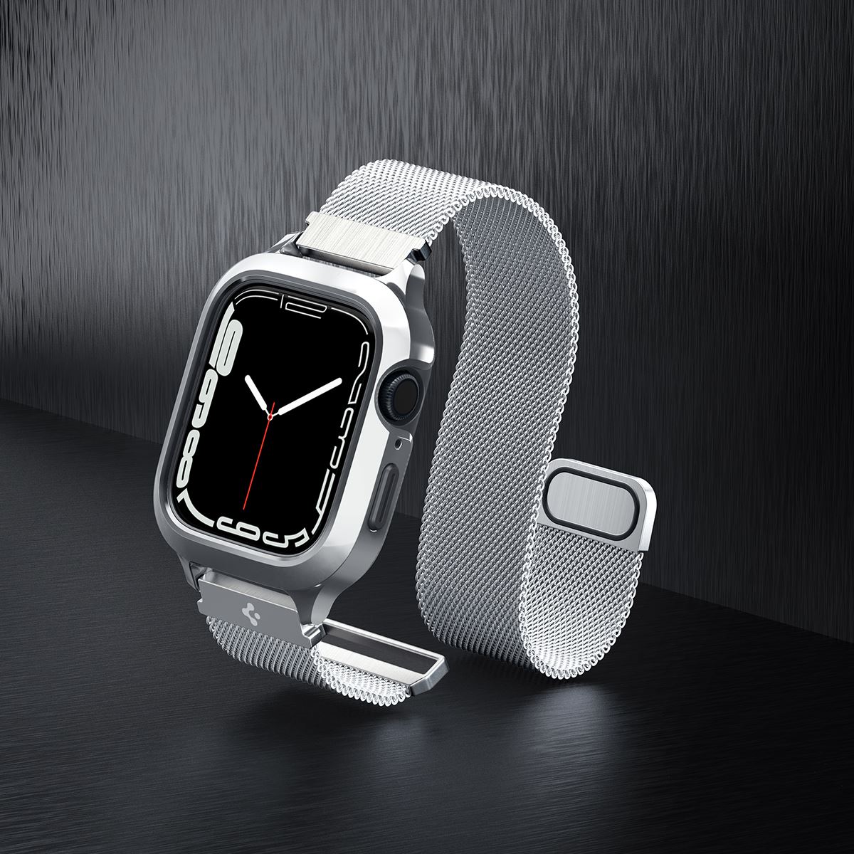 Spigen Metal Fit Pro, silver - Apple Watch 9/8/7 45mm (8)