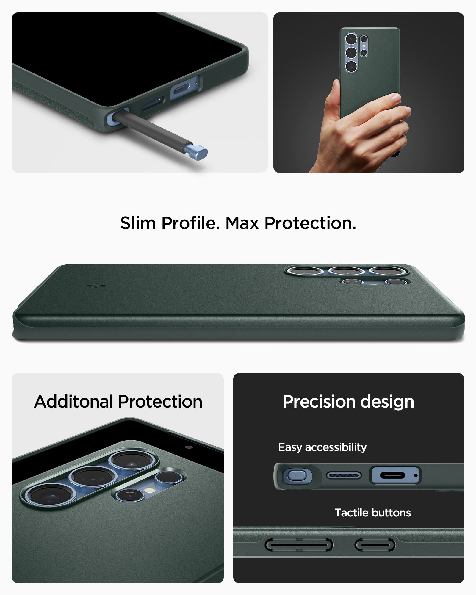Spigen Thin Fit MagSafe, abyss green - Samsung Galaxy S25 Ultra (20)
