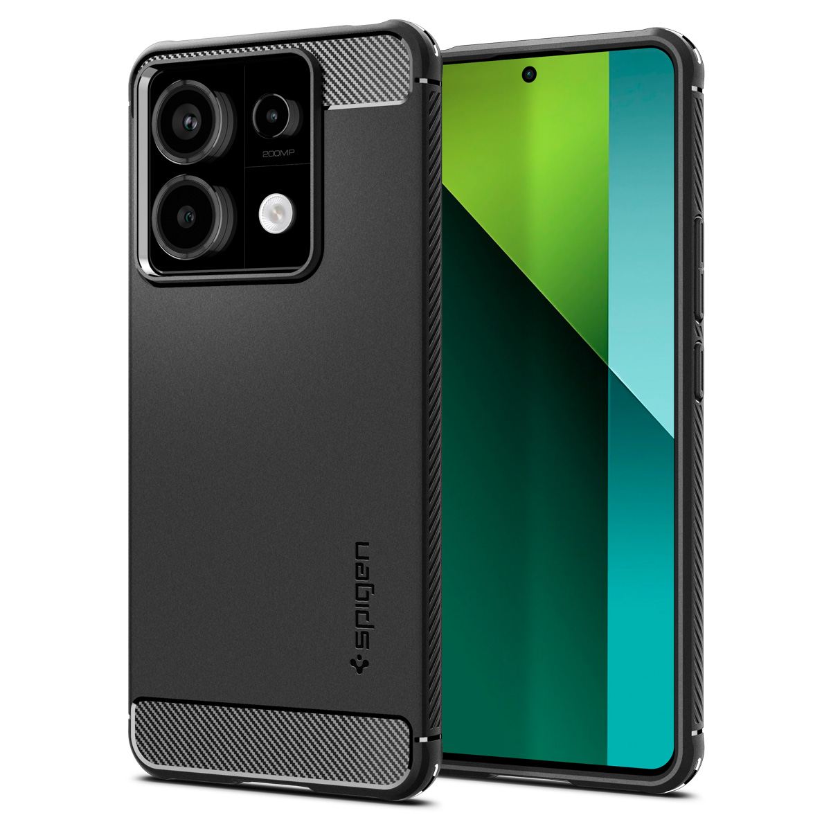 Spigen Rugged Armor, matte black - Xiaomi Redmi Note 13 Pro 5G / POCO X6 5G