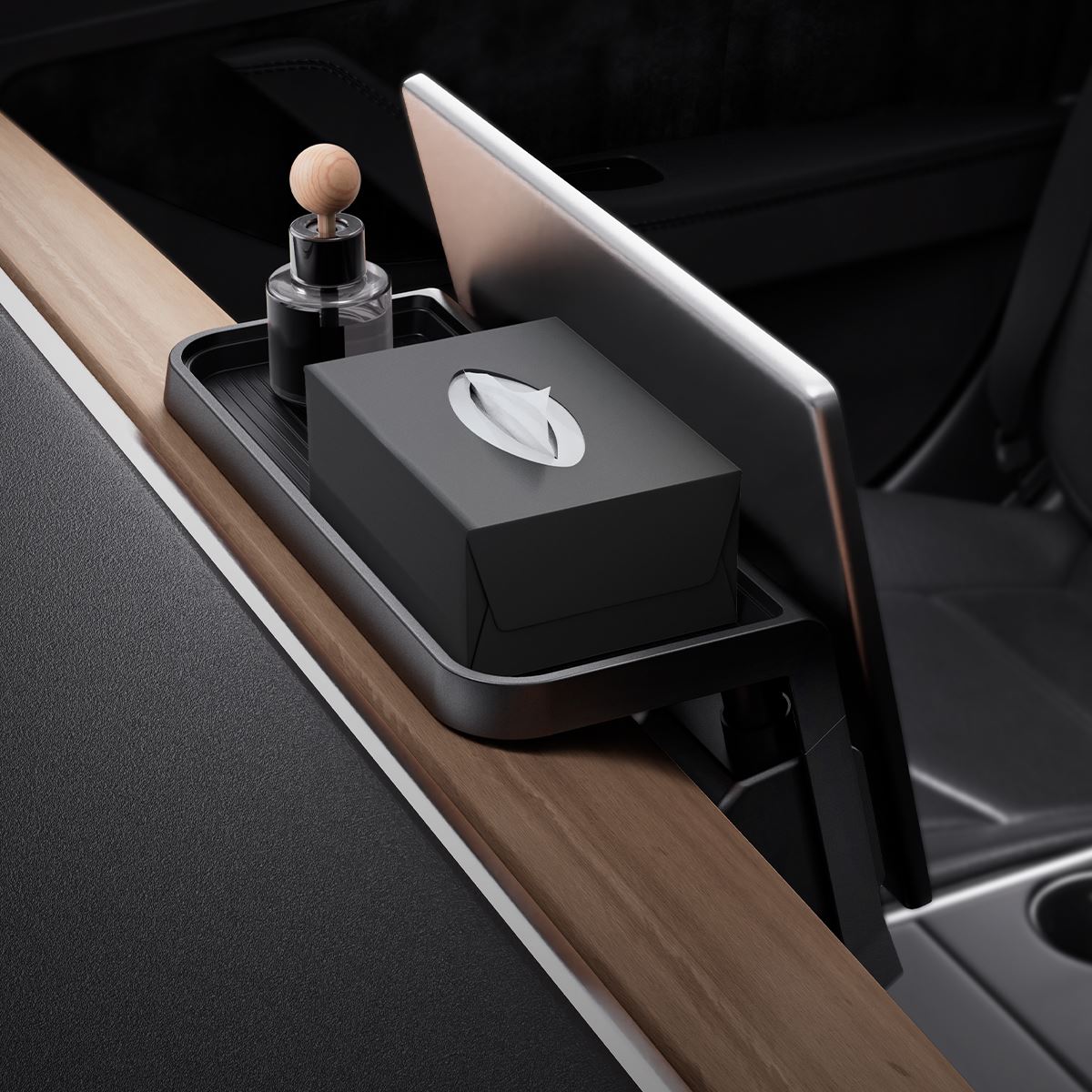 Spigen Tesla Under Screen Storage Organizer, black - Tesla Model Y/3  (7)