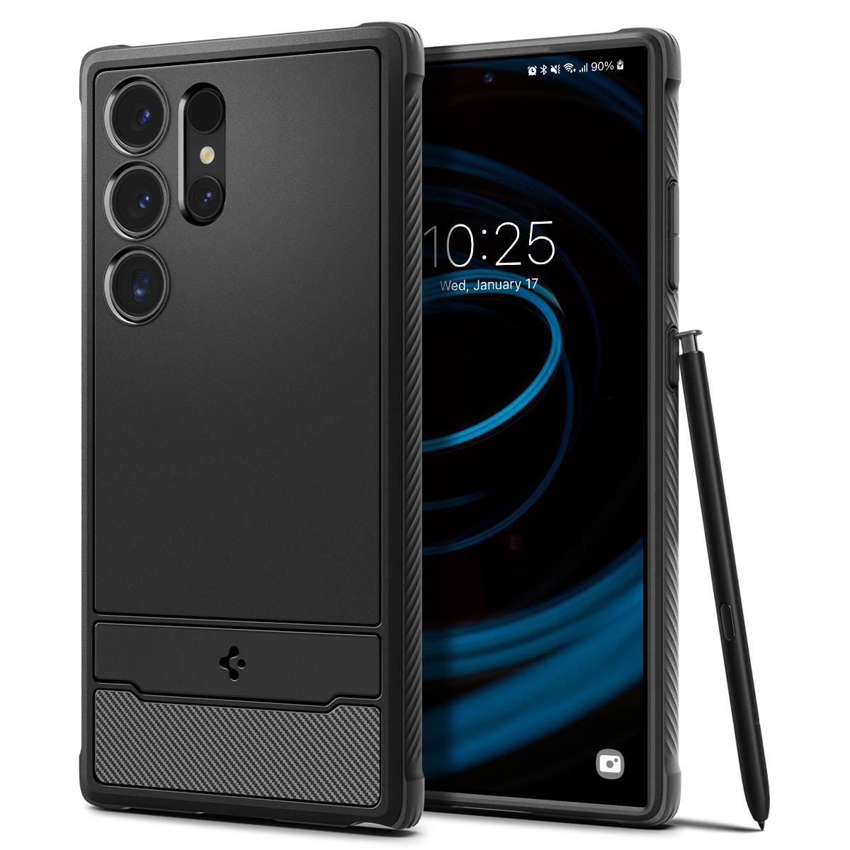 Spigen Rugged Armor, matte black - Samsung Galaxy S24 Ultra (1)