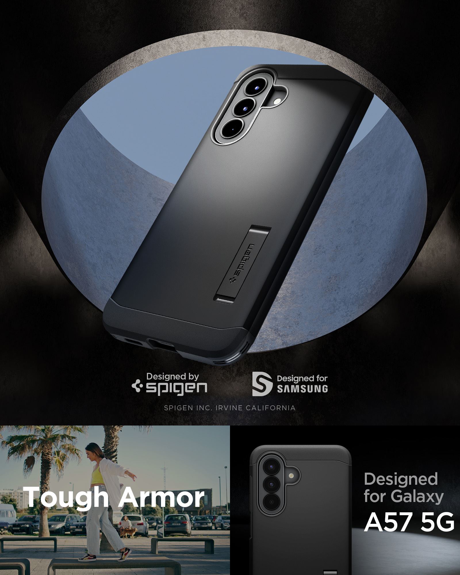 Spigen Tough Armor, black - Samsung Galaxy A57 5G (11)