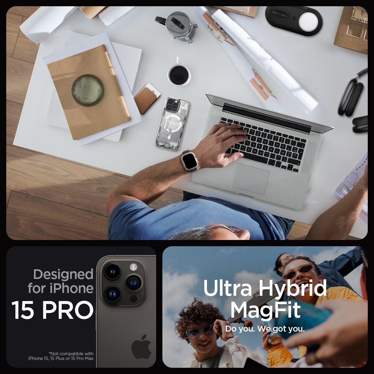 Spigen Ultra Hybrid MagSafe, zero one white - iPhone 15 Pro (11)