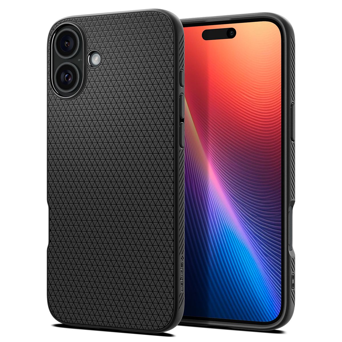 Spigen Liquid Air, matte black - iPhone 16 Plus (1)