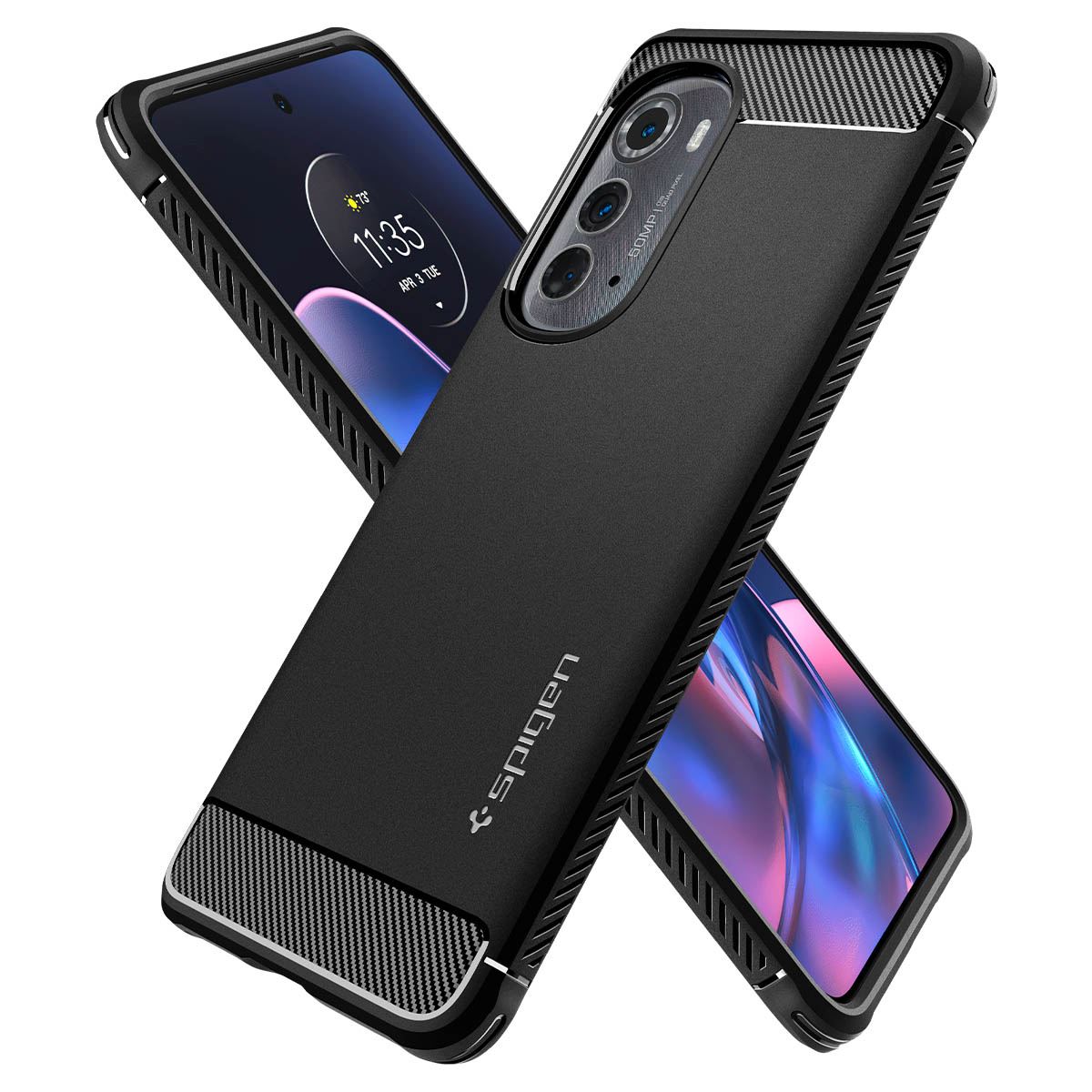 Spigen Rugged Armor, black - Motorola Edge 2022 (4)