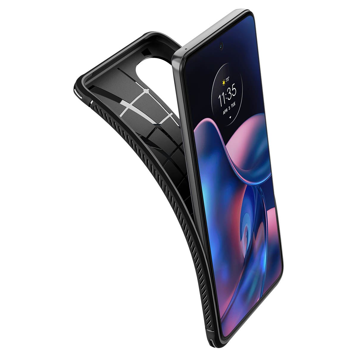 Spigen Rugged Armor, black - Motorola Edge 2022 (5)