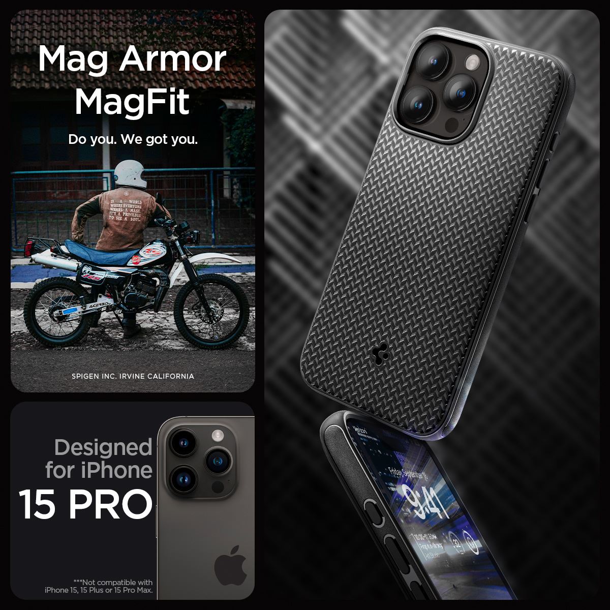 Spigen Mag Armor MagSafe, matte black - iPhone 15 Pro (9)