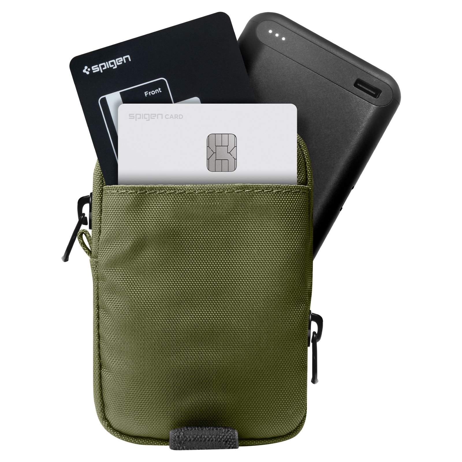 Spigen Portable Organizer Pouch TintapZip MagSafe, olive green (12)