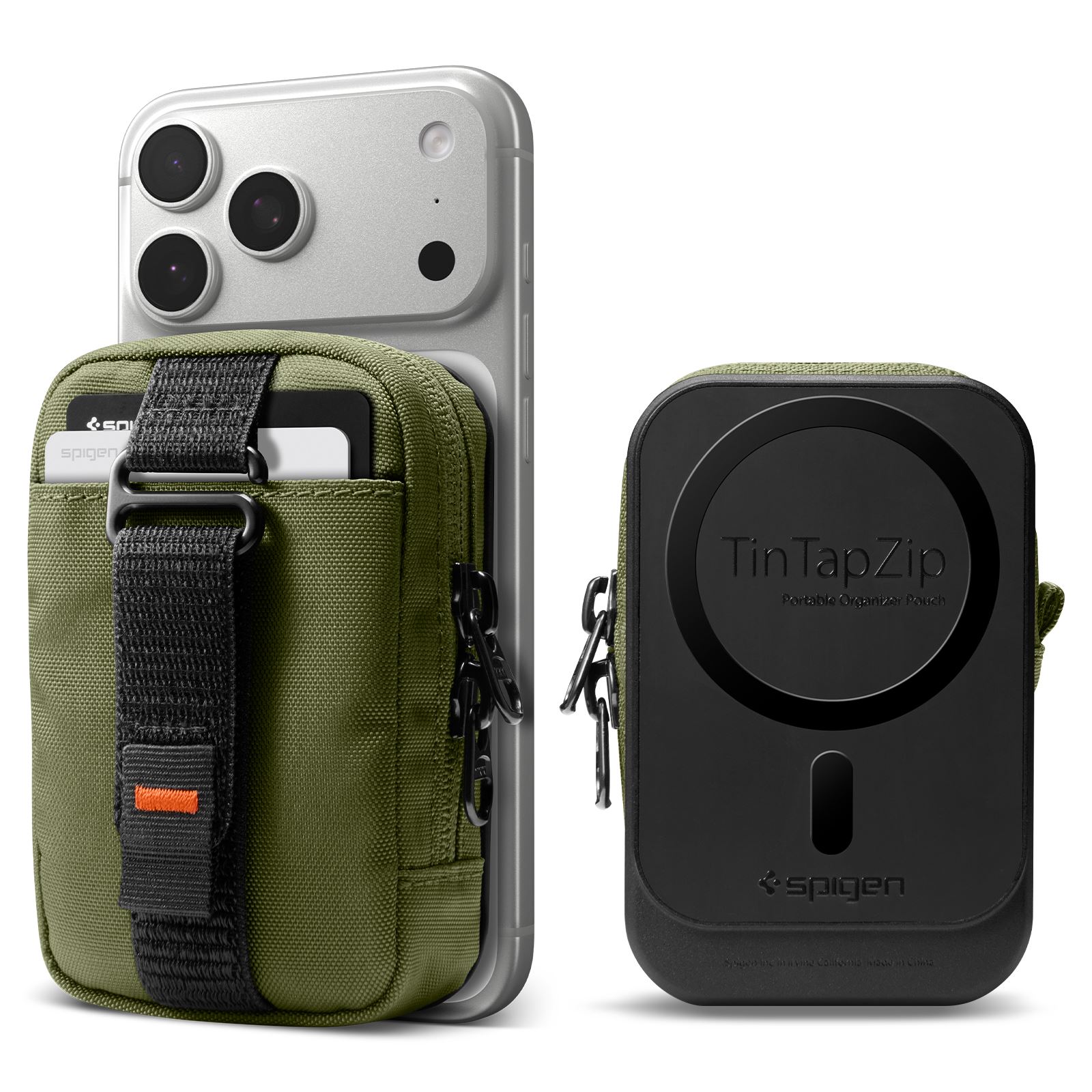 Spigen Portable Organizer Pouch TintapZip MagSafe, olive green (2)